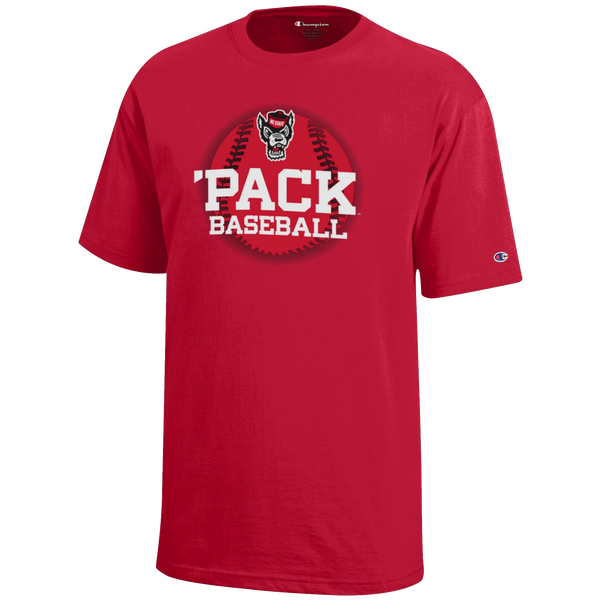NC State Wolfpack Champion Scarlet 'Pack Baseball Youth T-Shirt