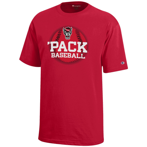 NC State Wolfpack Champion Scarlet 'Pack Baseball Youth T-Shirt