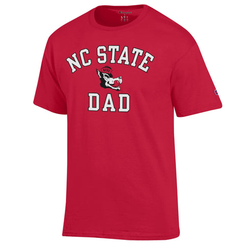 NC State Wolfpack Champion Red Slobbering Wolf Dad T-Shirt