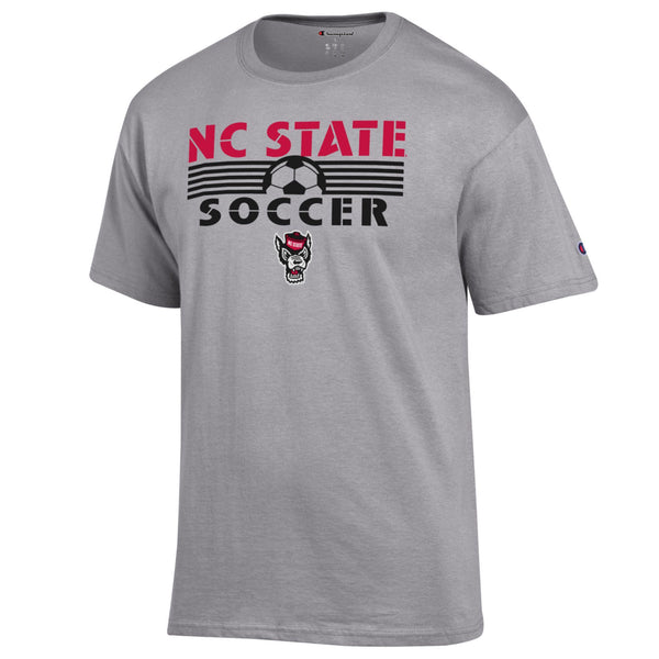 NC State Wolfpack Youth Oxford Grey Wolfhead Soccer T-Shirt