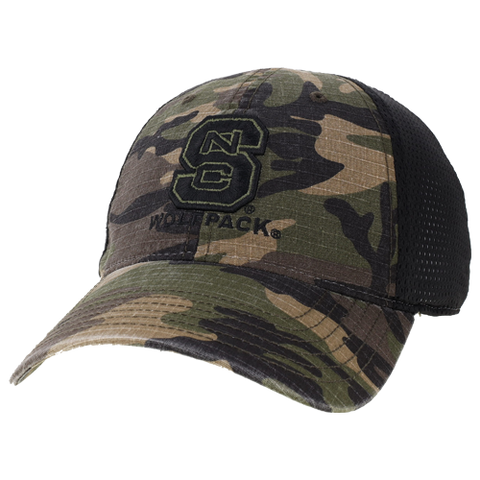 NC State Wolfpack Tacticool Army Camo Mesh Adjustable Hat