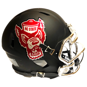 coolest nc state football helmet NC State Wolfpack Black Howl Wolfhead Replica Mini Speed Helmet