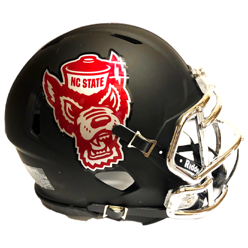 NC State Wolfpack Black Howl Wolfhead Replica Mini Speed Helmet