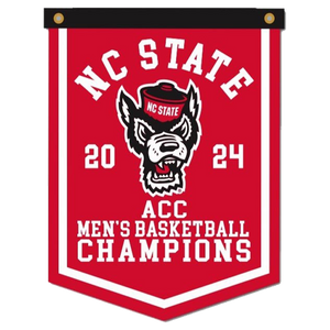 NC State Wolfpack 2024 18"x24" ACC Men's Tournament Champions Banner