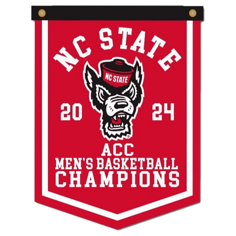 NC State Wolfpack 2024 18"x24" ACC Men's Tournament Champions Banner