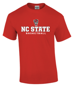 NC State Wolfpack Red Wolfhead Basketball T-Shirt