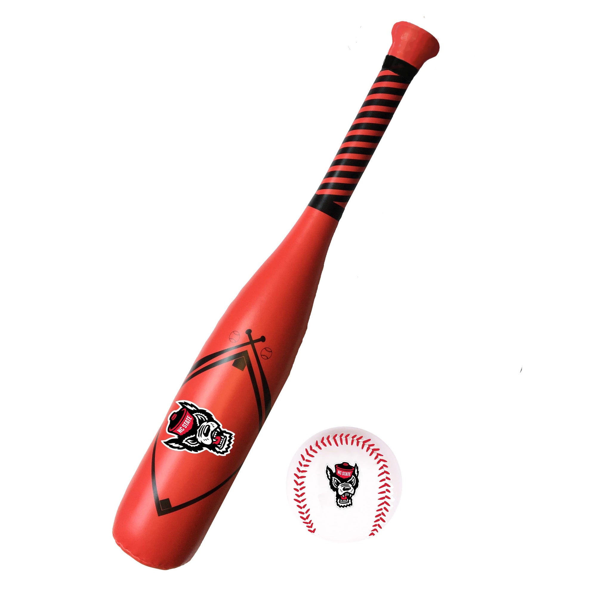 NC State Wolfpack Wolfhead Softee Bat and Ball Set