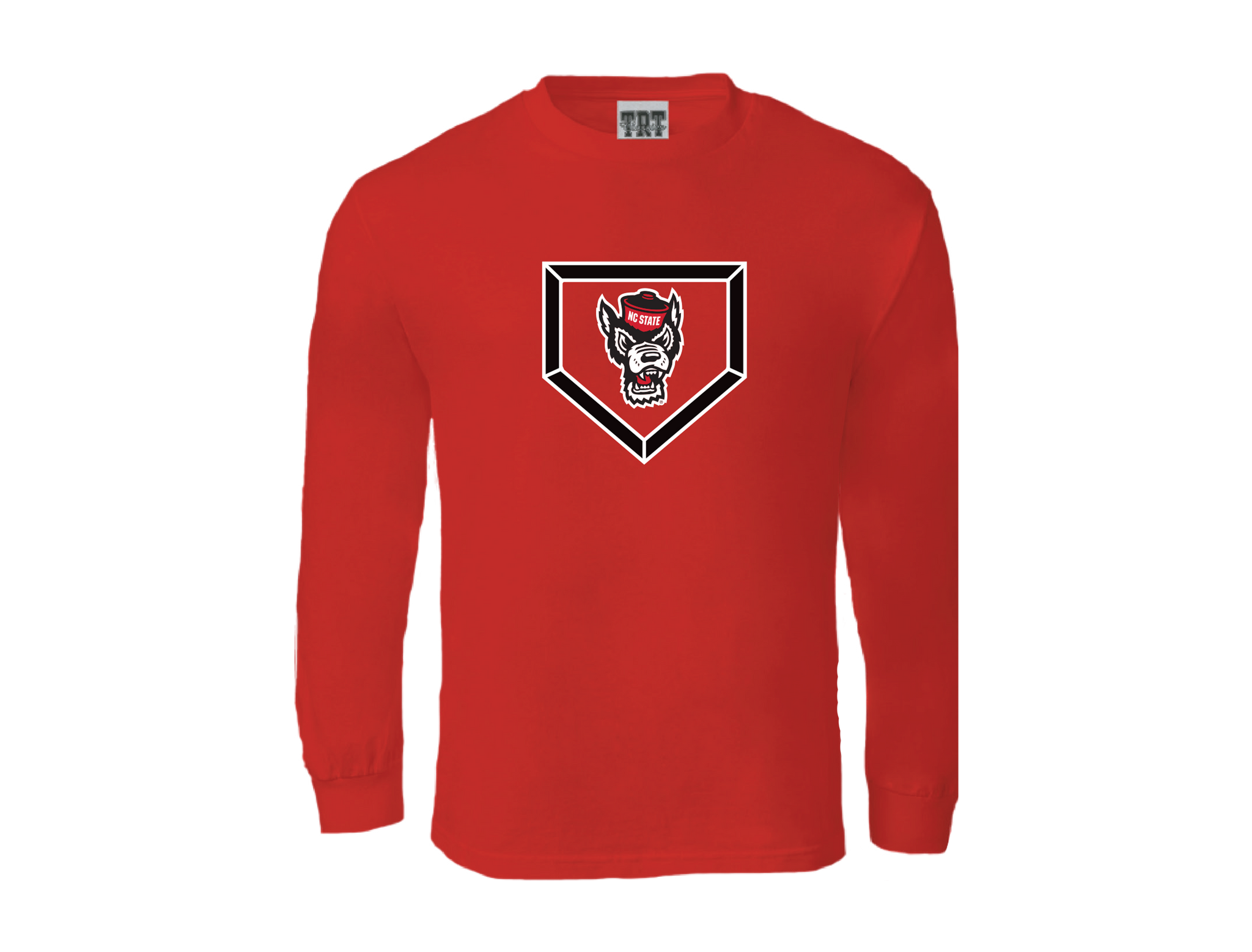 NC State Wolfpack TRT Red Wolfhead Homeplate Long Sleeve T-Shirt