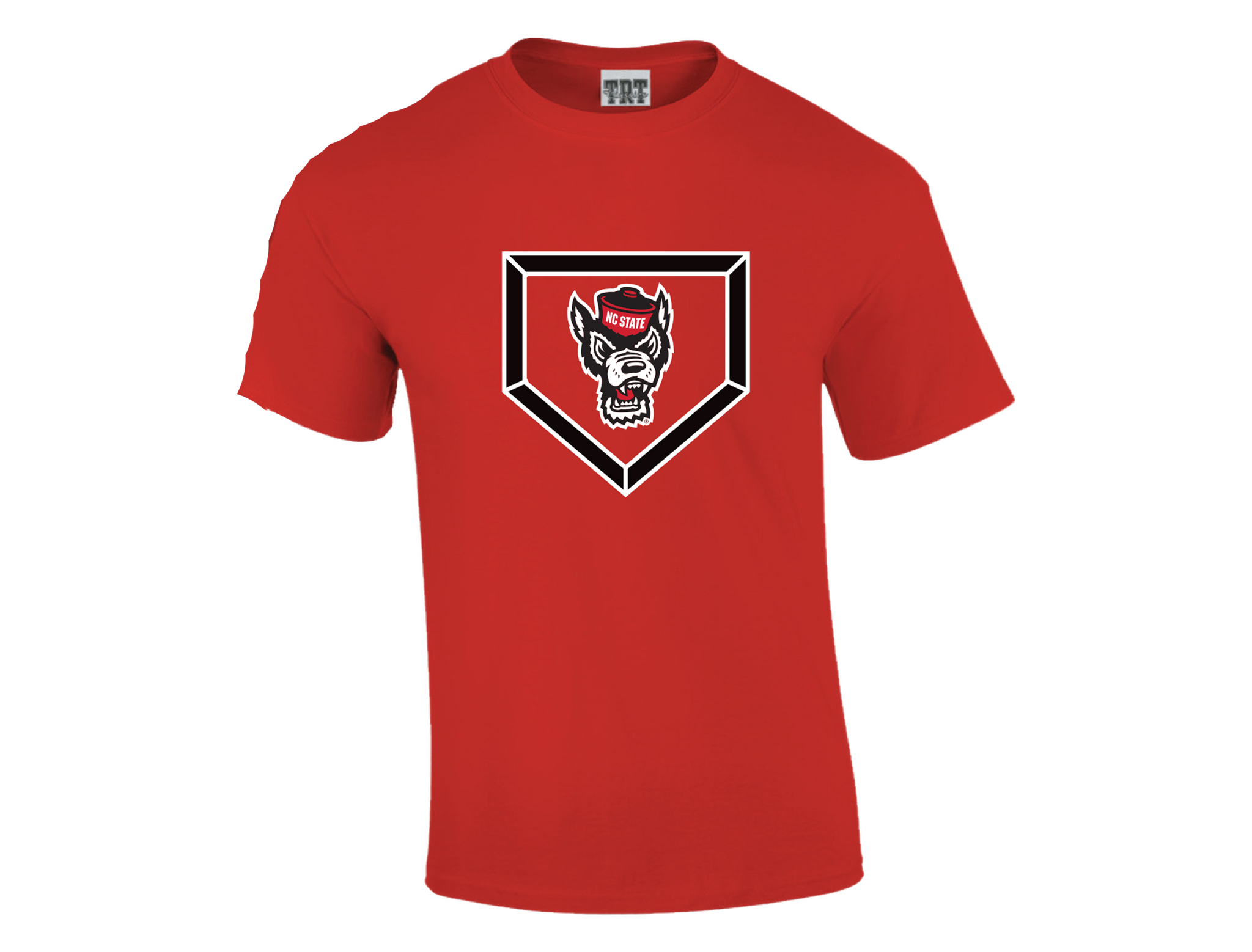 NC State Wolfpack TRT Red Wolfhead Homeplate Short Sleeve T-Shirt