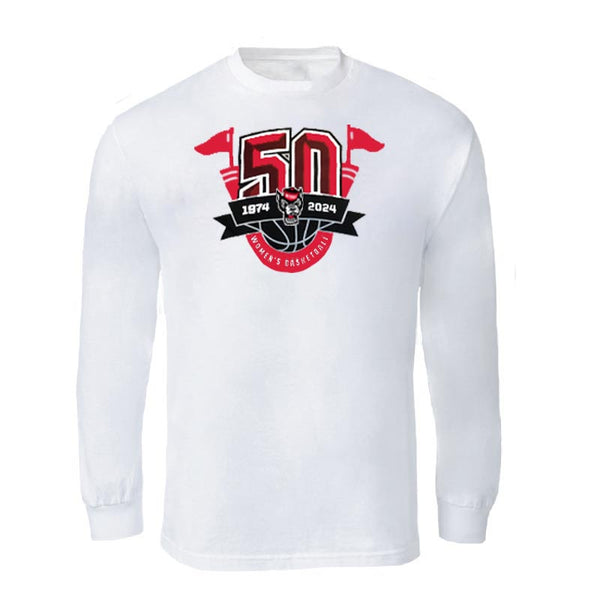 NC State Wolfpack Youth Women's Basketball 50th Anniversary Long Sleeve T-Shirt