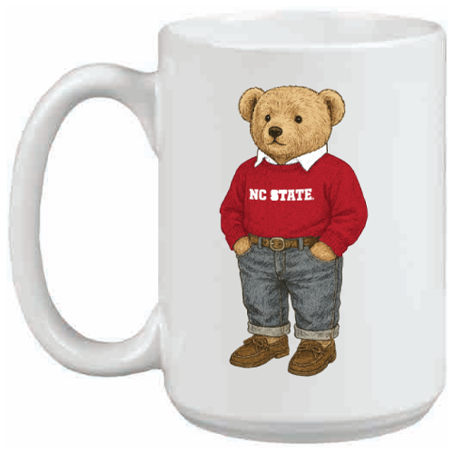 NC State Wolfpack College Bear 15 oz Grande Mug