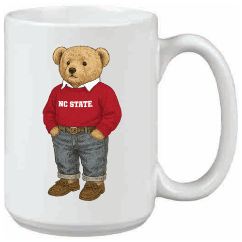 NC State Wolfpack College Bear 15 oz Grande Mug