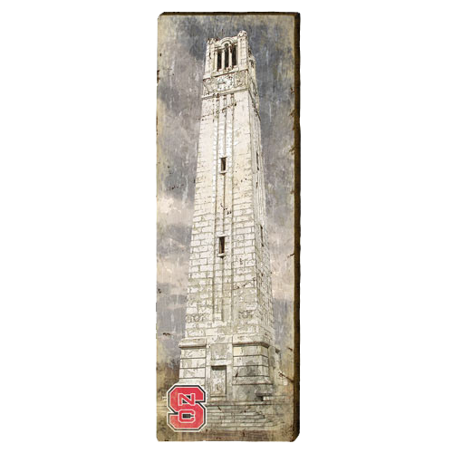 NC State Wolfpack Bell Tower Mill Wood Art