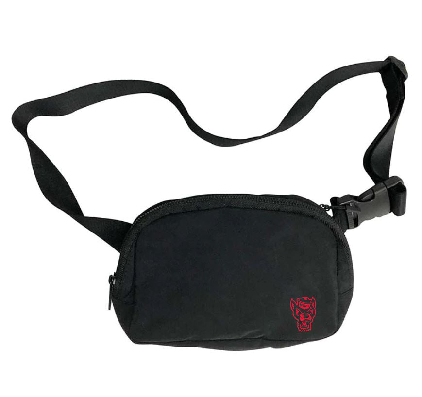 NC State Wolfpack Black Wolfhead Belt Bag