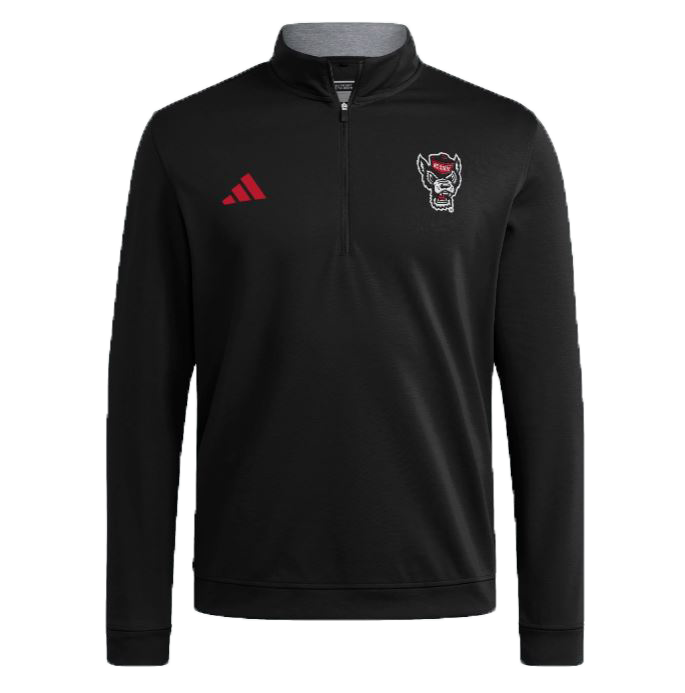NC State Wolfpack adidas 2025 Black Wolfhead Elevated 1/4 Zip
