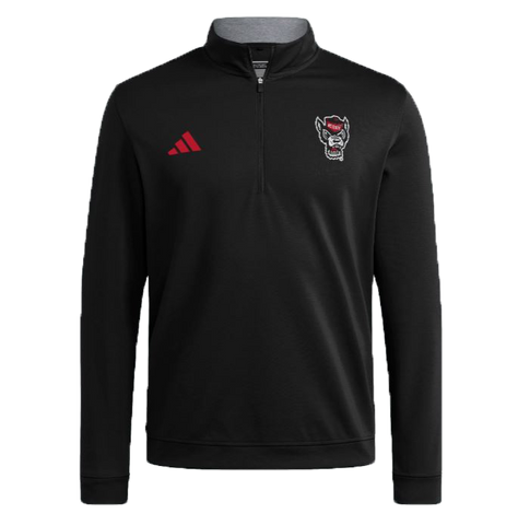 NC State Wolfpack adidas 2025 Black Wolfhead Elevated 1/4 Zip