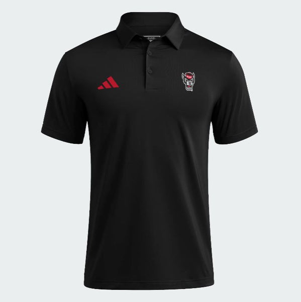NC State Wolfpack adidas 2025 Black Wolfhead Ultimate365 Polo