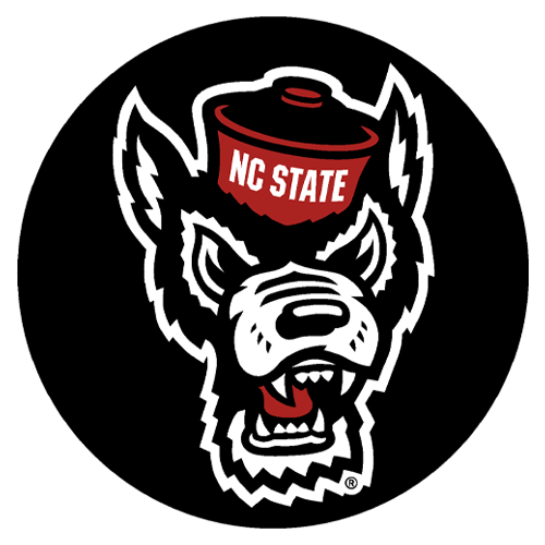 NC State Wolfpack Black Wolfhead Button