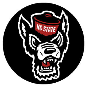 NC State Wolfpack Black Wolfhead Button