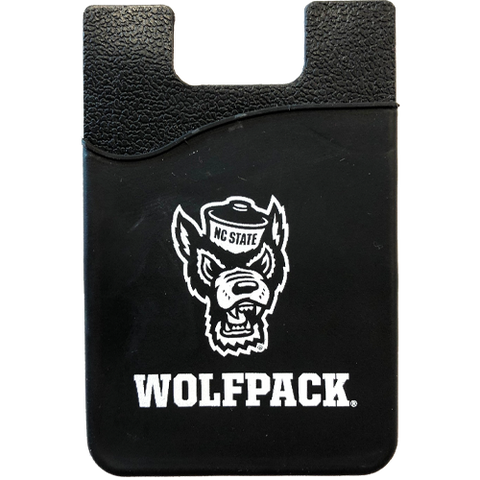 NC State Wolfpack Black Wolfhead Silicone Media Wallet