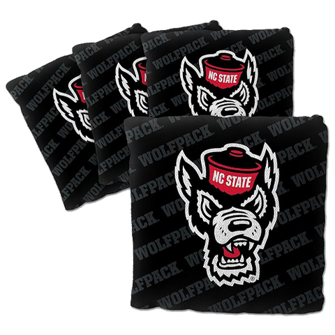 NC State Wolfpack All Over w/ Wolfhead Cornhole Bags
