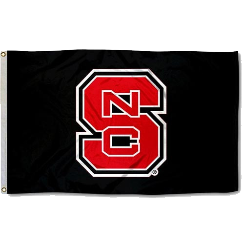 NC State Wolfpack Black Block S 3'X5' Flag