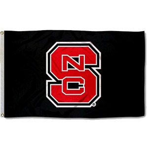 NC State Wolfpack Black Block S 3'X5' Flag