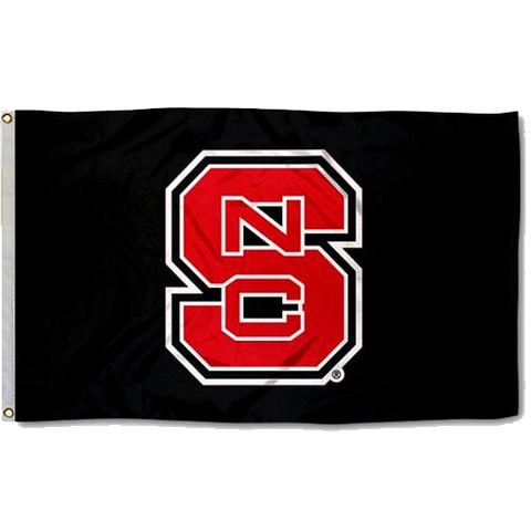 NC State Wolfpack Black Block S 3'X5' Flag