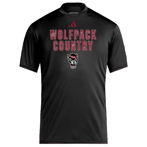 NC State Wolfpack Adidas Black Wolfpack Country Pregame T-Shirt