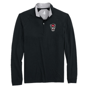 NC State Wolfpack Johnnie-O Black Freeborne Wolfhead 1/4 Zip Pullover