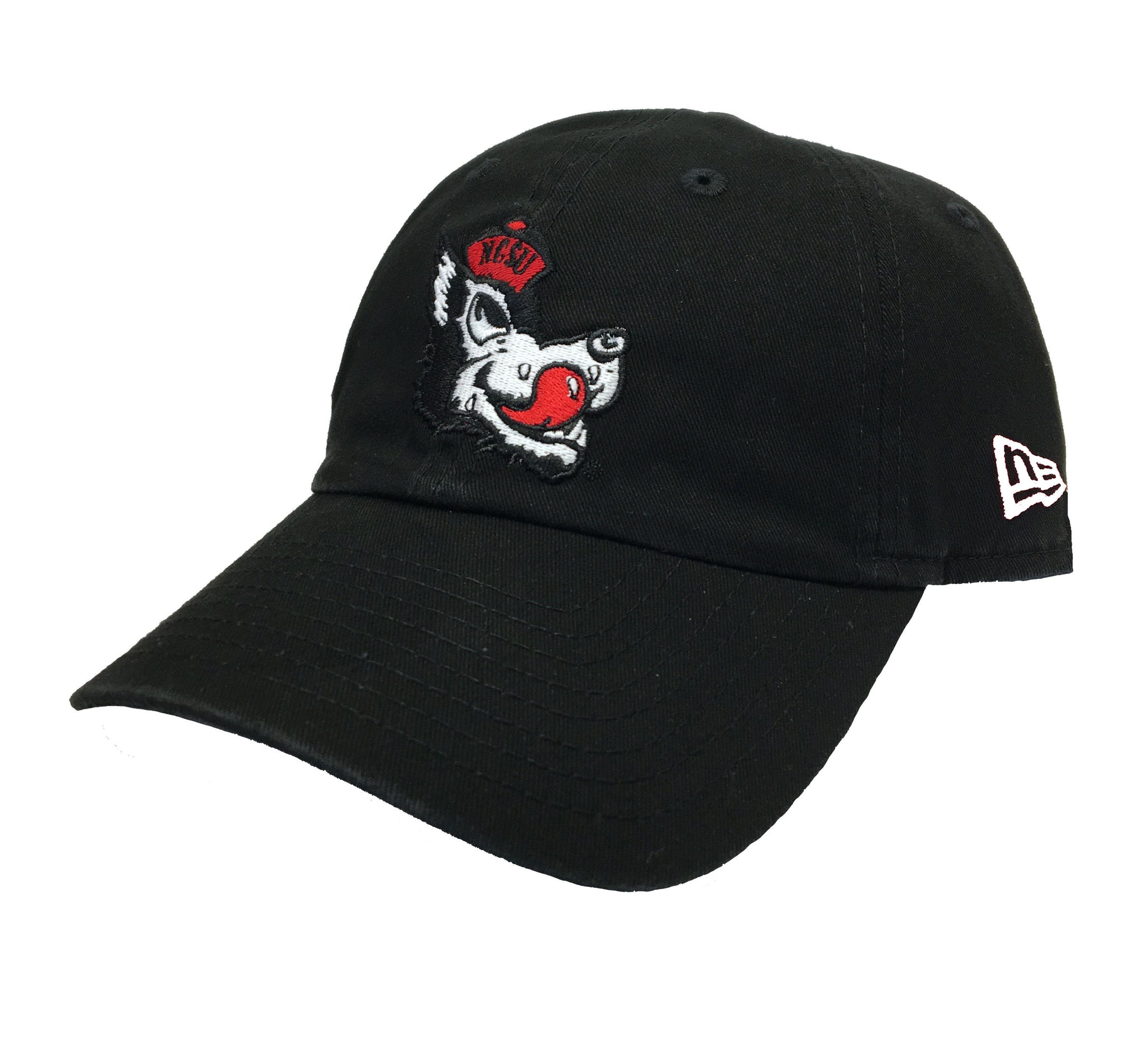 NC State Wolfpack New Era Black Slobbering Wolf Adjustable Hat