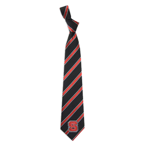 NC State Wolfpack Black & Red Striped Tie