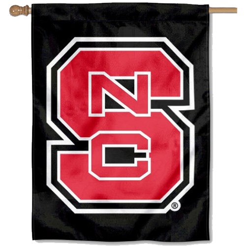 NC State Wolfpack 30x40 Black Block S Banner