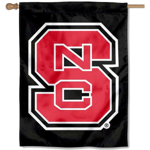 NC State Wolfpack 30x40 Black Block S Banner