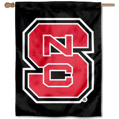 NC State Wolfpack 30x40 Black Block S Banner