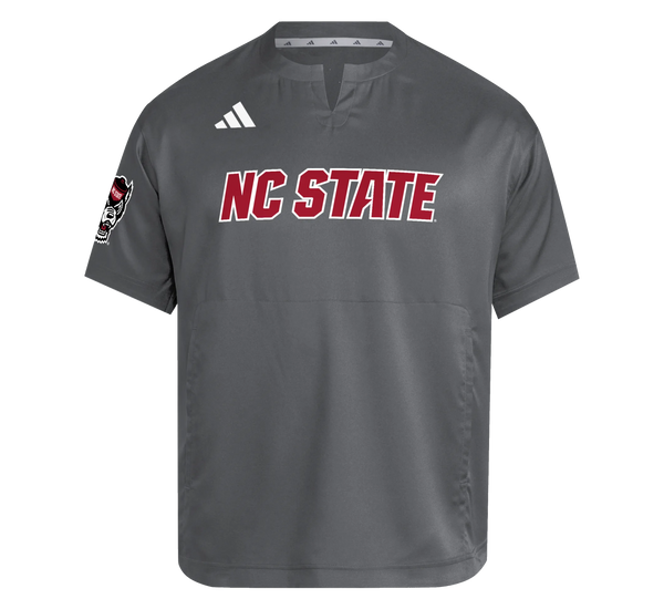 NC State Wolfpack adidas 2026 Grey Baseball Dugout Windshirt