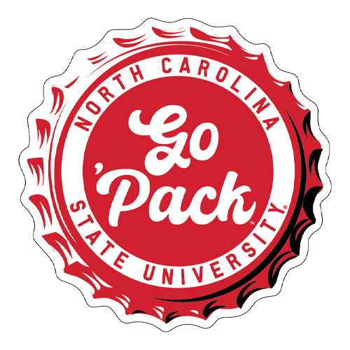 NC State Wolfpack Bottle Cap Rugged Sticker
