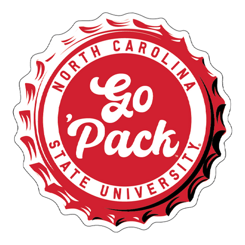 NC State Wolfpack Bottle Cap Rugged Sticker