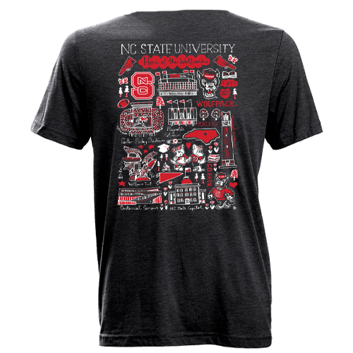 NC State Wolfpack Heather Black Drifter Triblend T-Shirt