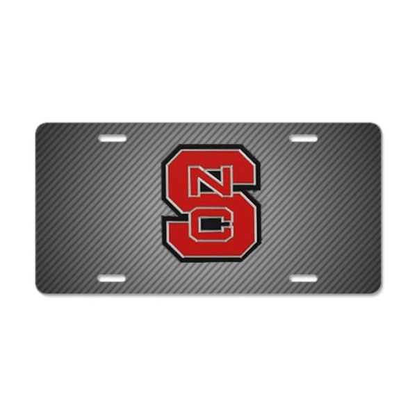 NC State Wolfpack Carbon Fiber License Plate
