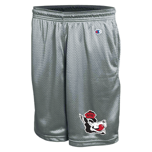 NC State Wolfpack Champion 8.5" Inseam Grey Slobbering Wolf Mesh Shorts