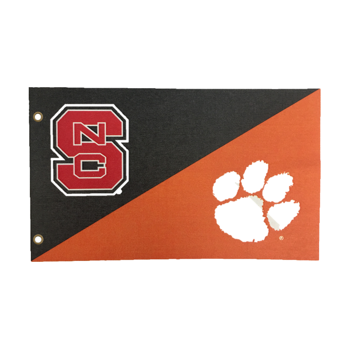NC State Wolfpack Clemson House Divided 3X5 Flag