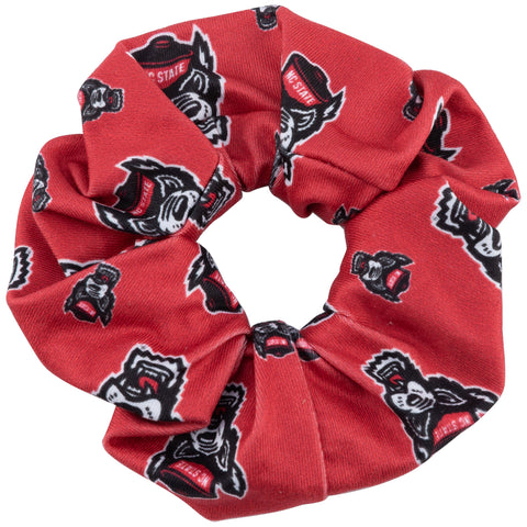 NC State Wolfpack Red Wolfhead All Over Scrunchie
