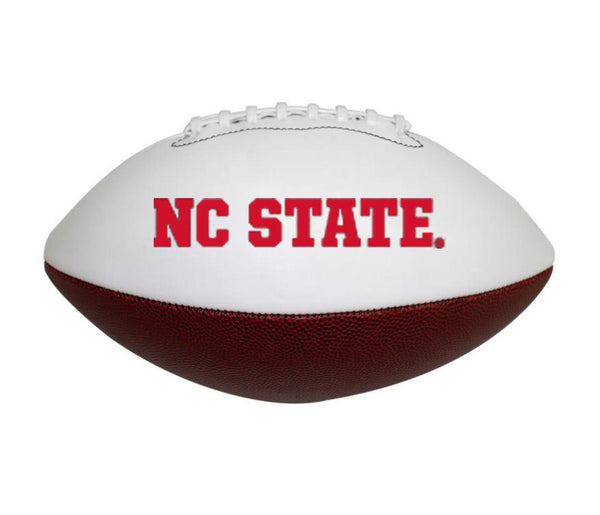 NC State Wolfpack Logo Brands Debossed Autograph Football