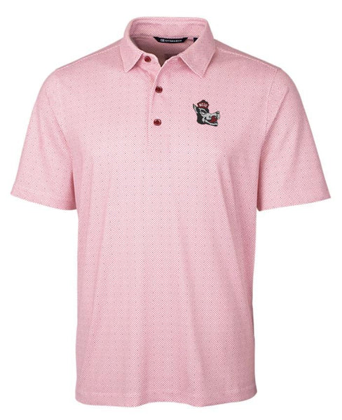 NC State Wolfpack Cutter & Buck Slobbering Wolf Pike Double Dot Polo