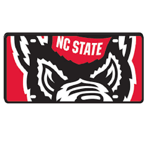 NC State Wolfpack Mega Wolfhead License Plate