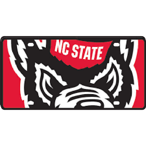 NC State Wolfpack Mega Wolfhead License Plate