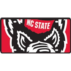 NC State Wolfpack Mega Wolfhead License Plate