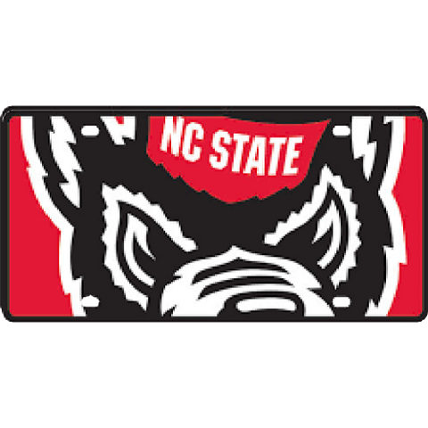 NC State Wolfpack Mega Wolfhead License Plate