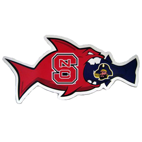NC State Wolfpack - ECU Rivalfish Vinyl Decal – Red and White Shop